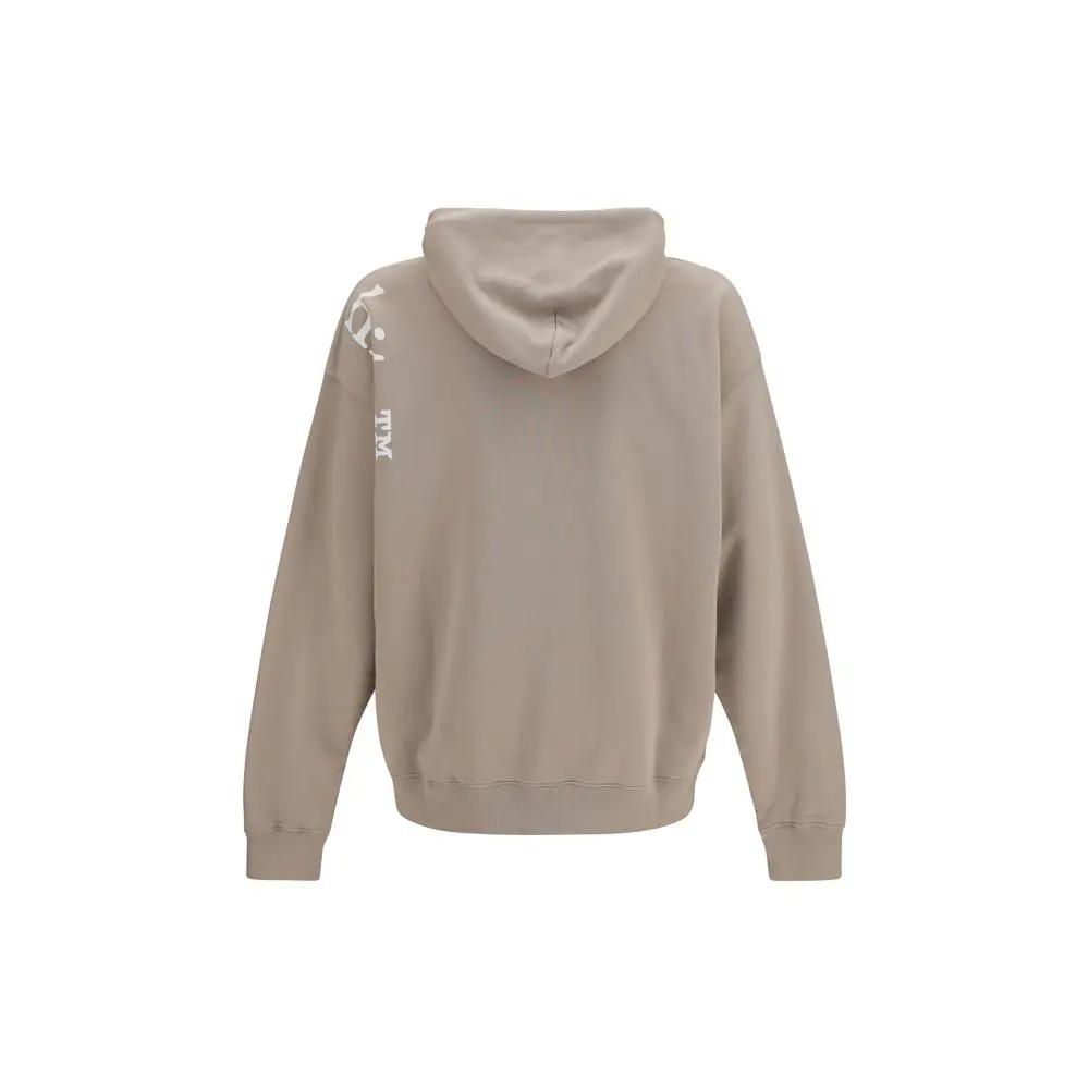 Sweat-shirt en coton beige Off-White