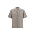 Chemise à motifs en coton beige Off-White