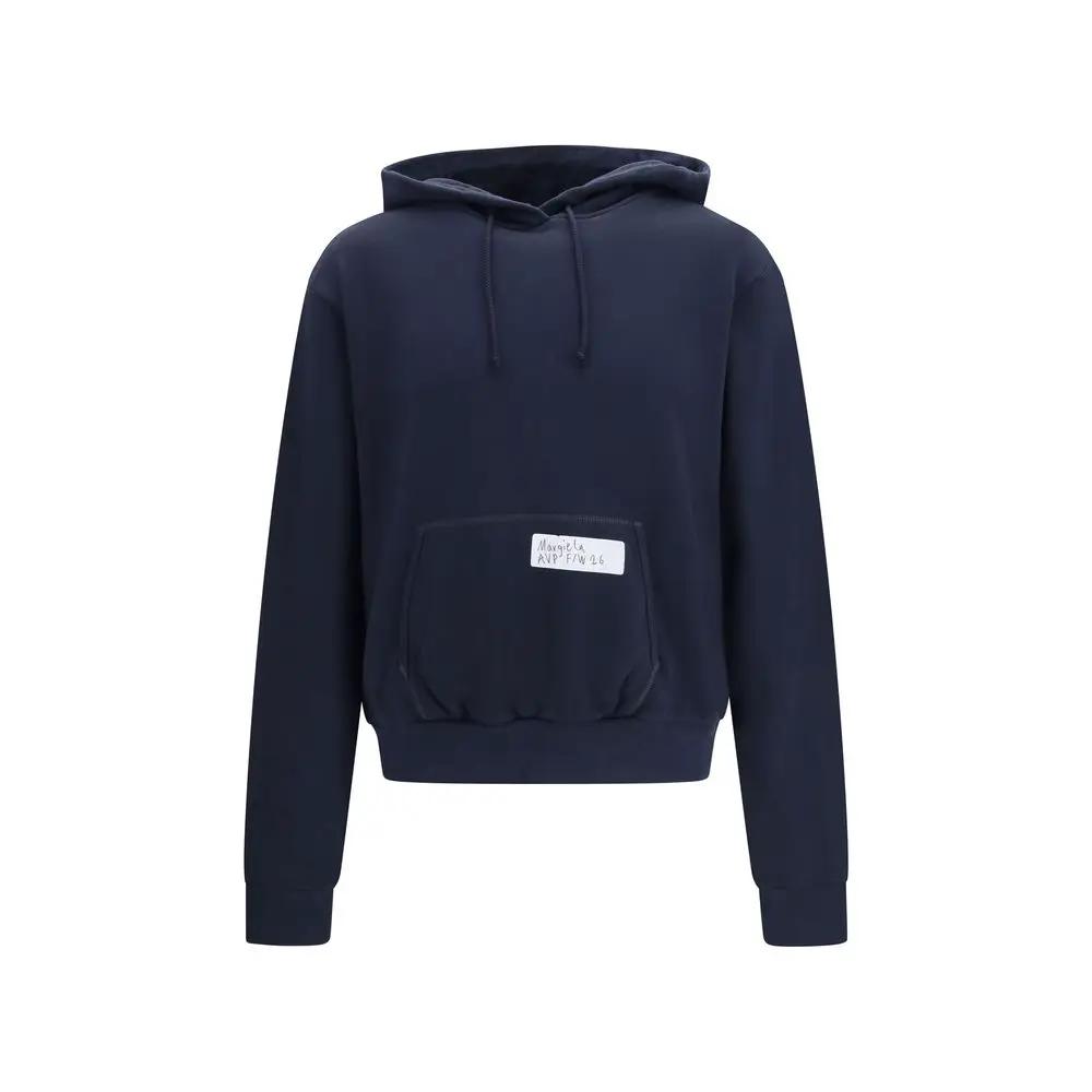 Sweat-shirt en coton bleu Maison Margiela