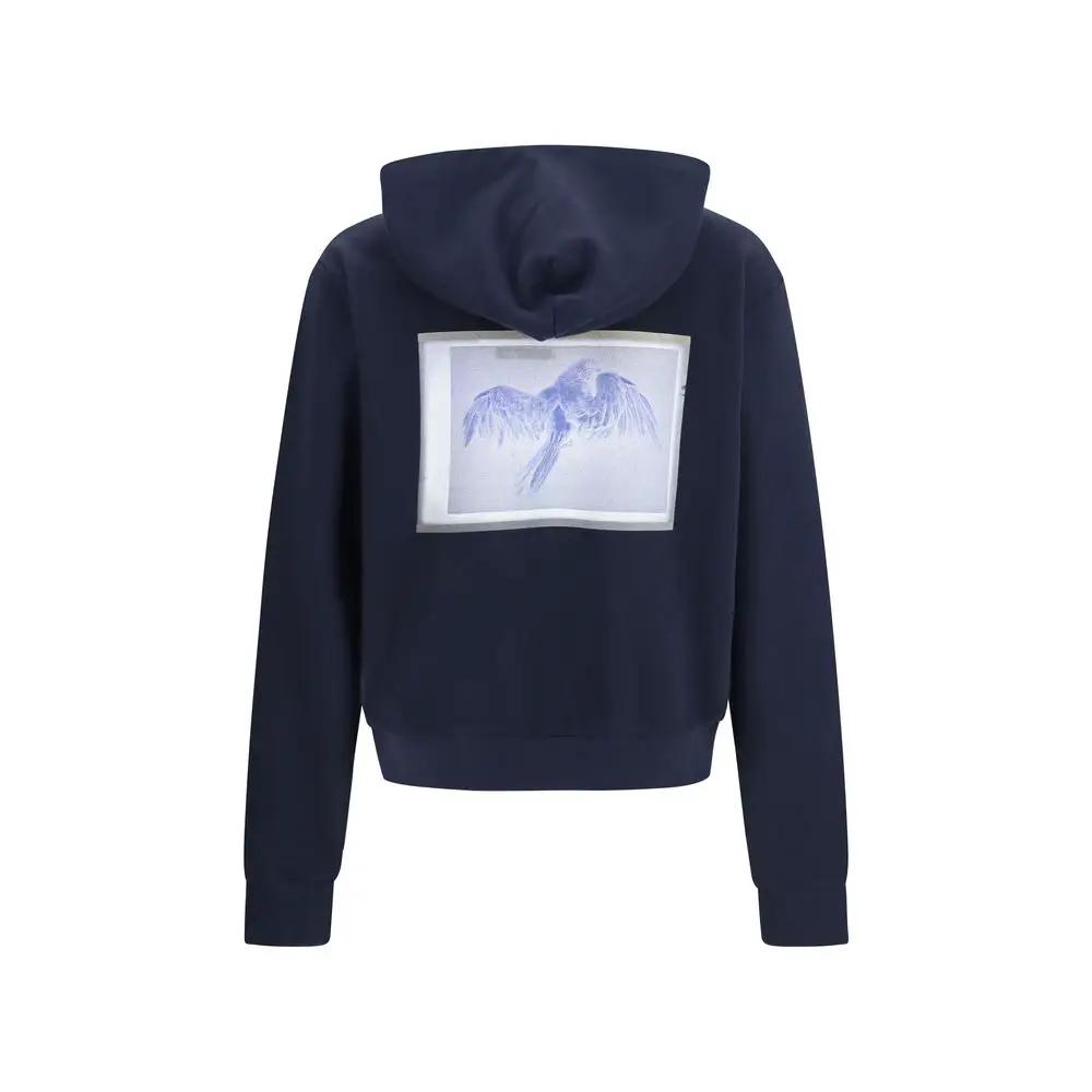 Sweat-shirt en coton bleu Maison Margiela