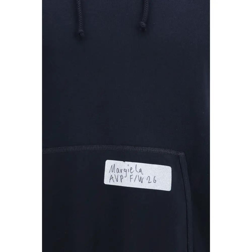 Sweat-shirt en coton bleu Maison Margiela