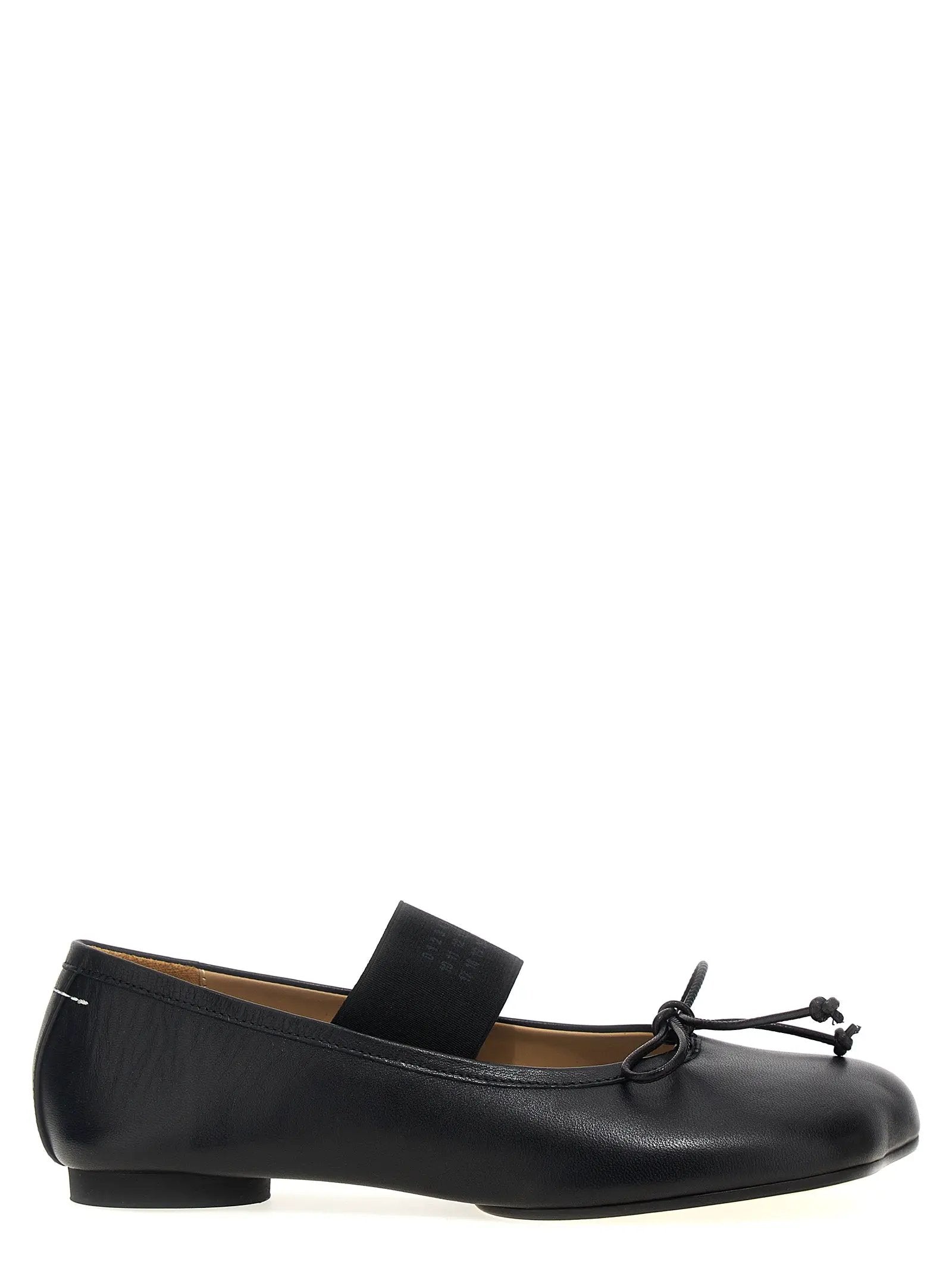 MM6 Maison Margiela Ballerines en cuir noir