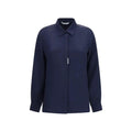 Chemise en soie bleue Max Mara