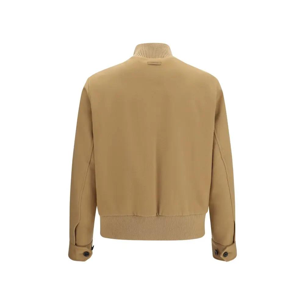 Lardini Beige Wool Oves Aries Full-Length Jacket