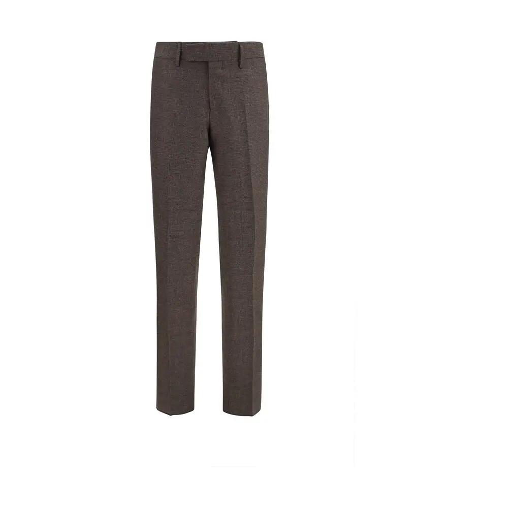 Lardini Brown Viscose Dress Pants