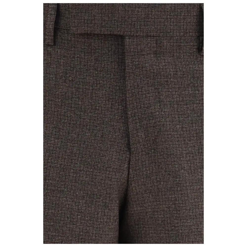 Lardini Brown Viscose Dress Pants