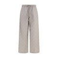 Off-White Beige Cotton Casual Pants