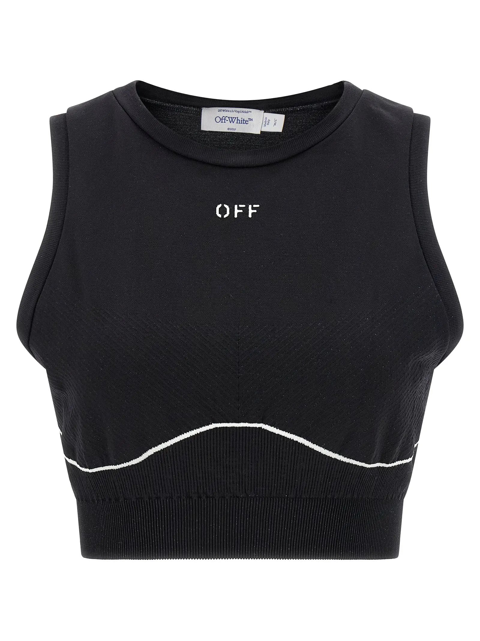 Off-White Black Polyamide Sport Bra