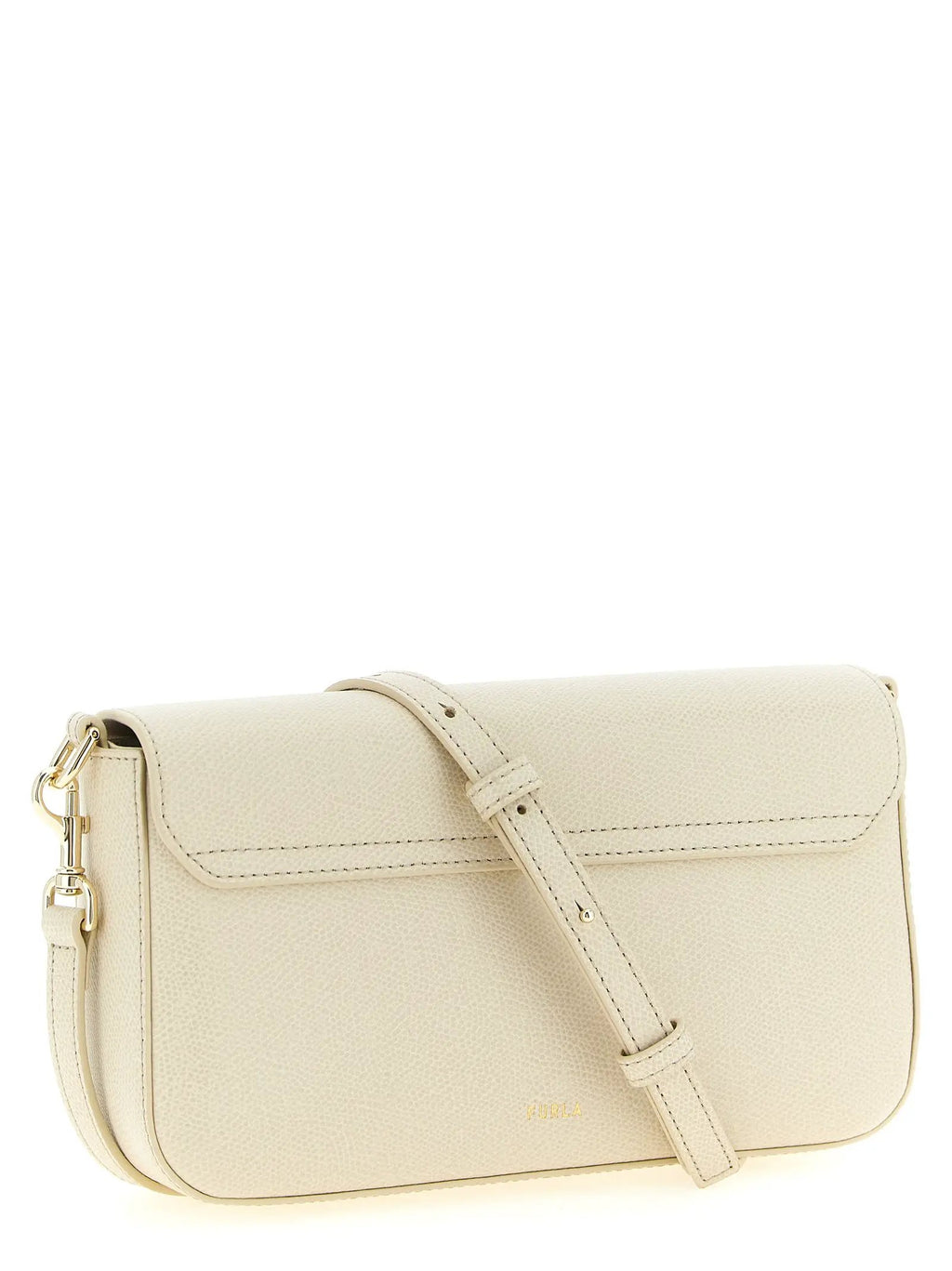 Furla White Calfskin Crossbody Bag