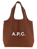 A.P.C. Brown Polyester Tote Bag