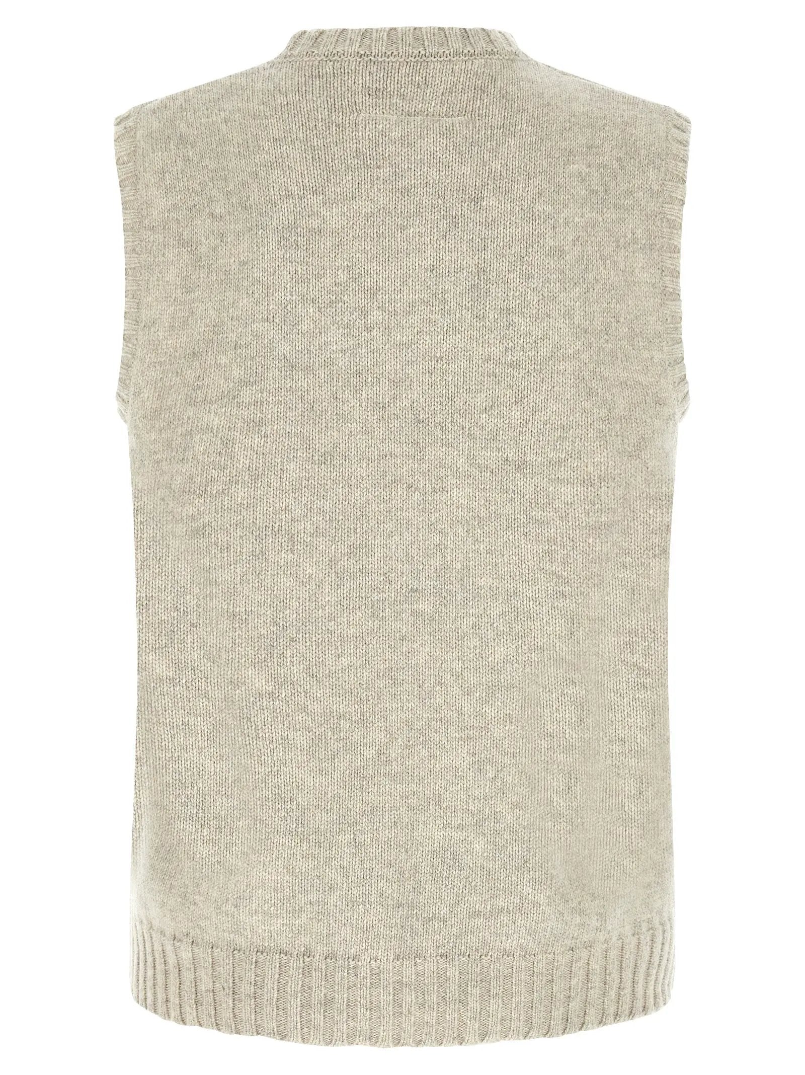 MM6 Maison Margiela Gray Wool Sweatshirt