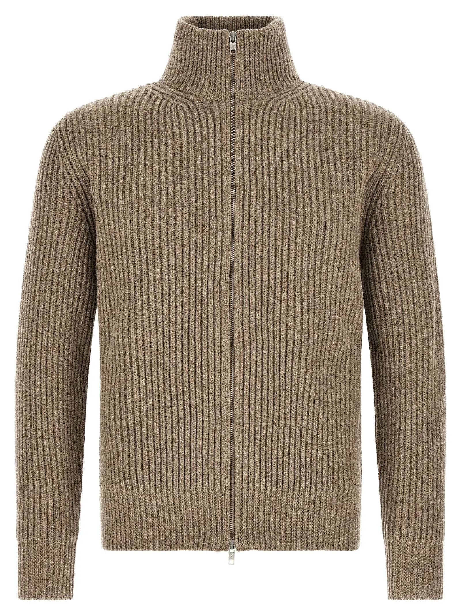 MM6 Maison Margiela Beige Wool Full-Length Jacket