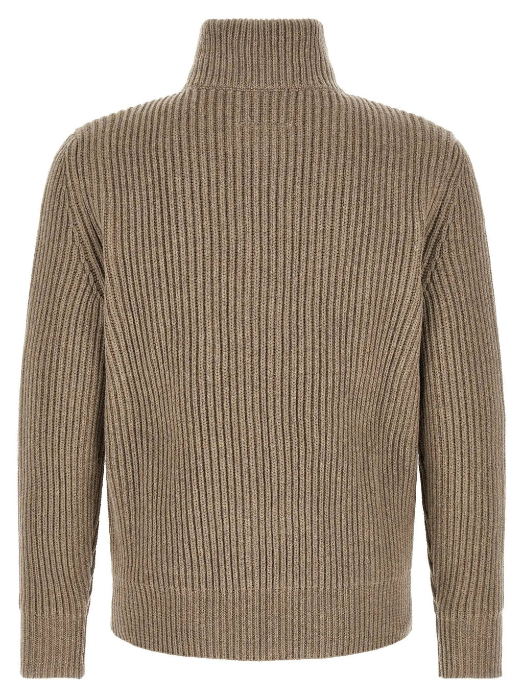 MM6 Maison Margiela Beige Wool Full-Length Jacket