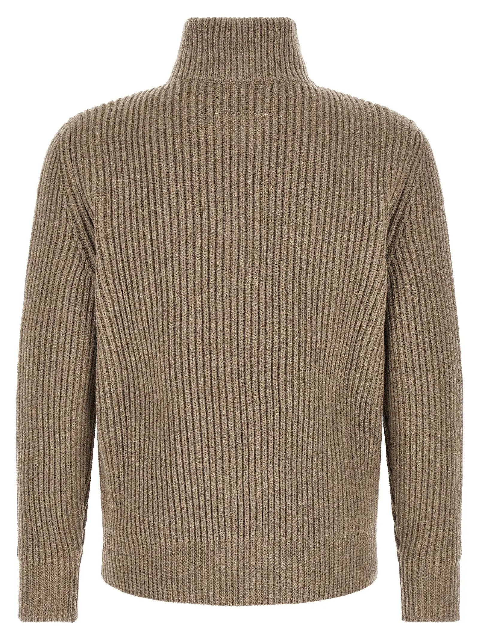 MM6 Maison Margiela Beige Wool Full-Length Jacket