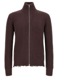 MM6 Maison Margiela Brown Cotton Cardigan