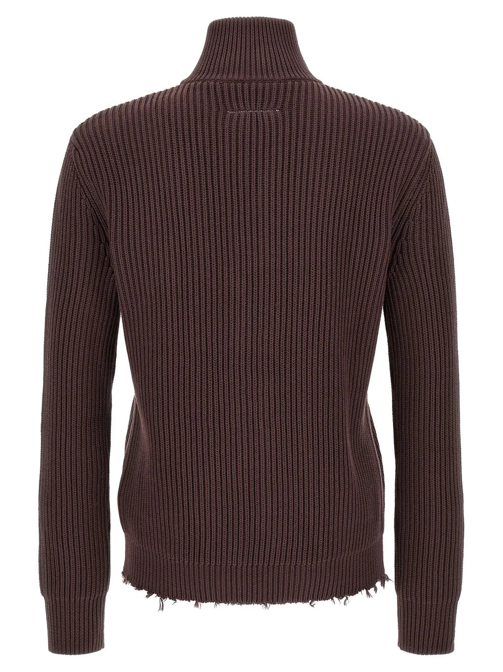 MM6 Maison Margiela Brown Cotton Cardigan