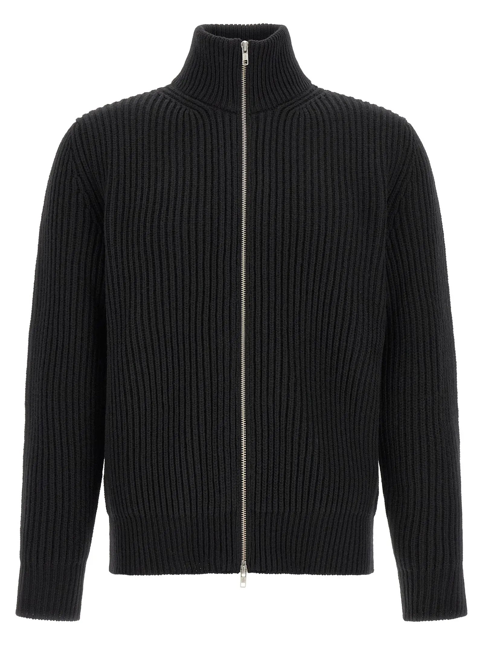 MM6 Maison Margiela Black Wool Full-Length Jacket