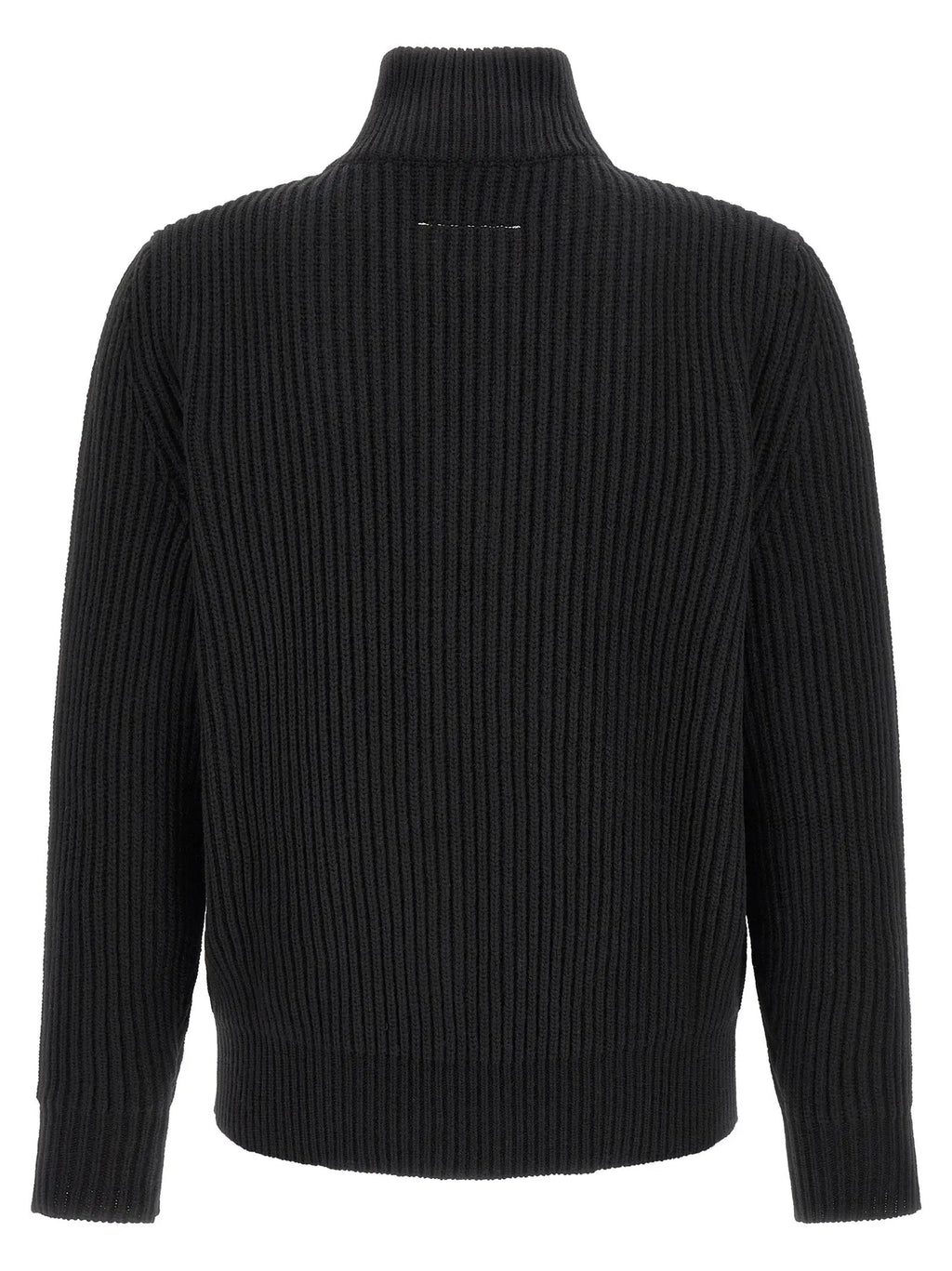 MM6 Maison Margiela Black Wool Full-Length Jacket