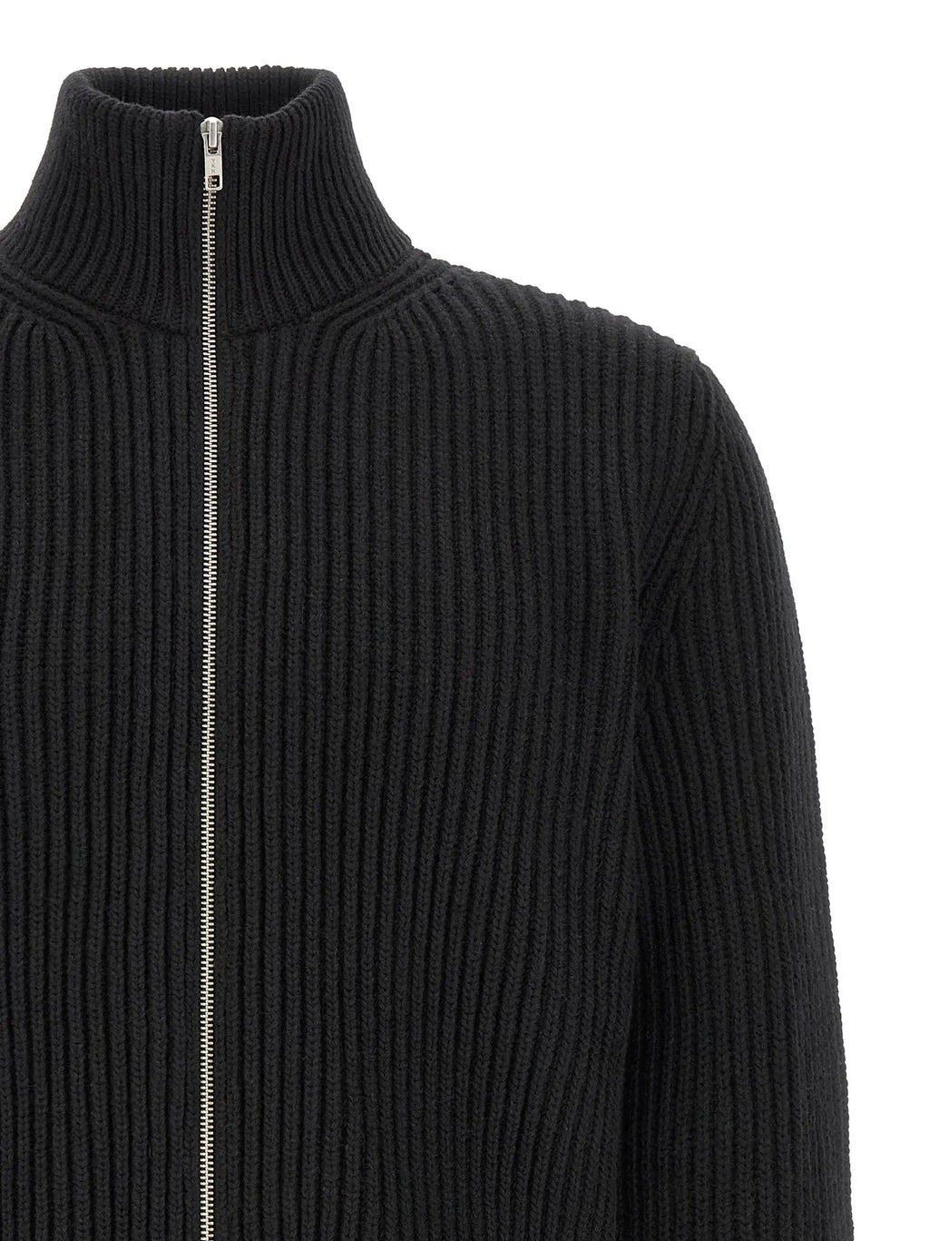 MM6 Maison Margiela Black Wool Full-Length Jacket