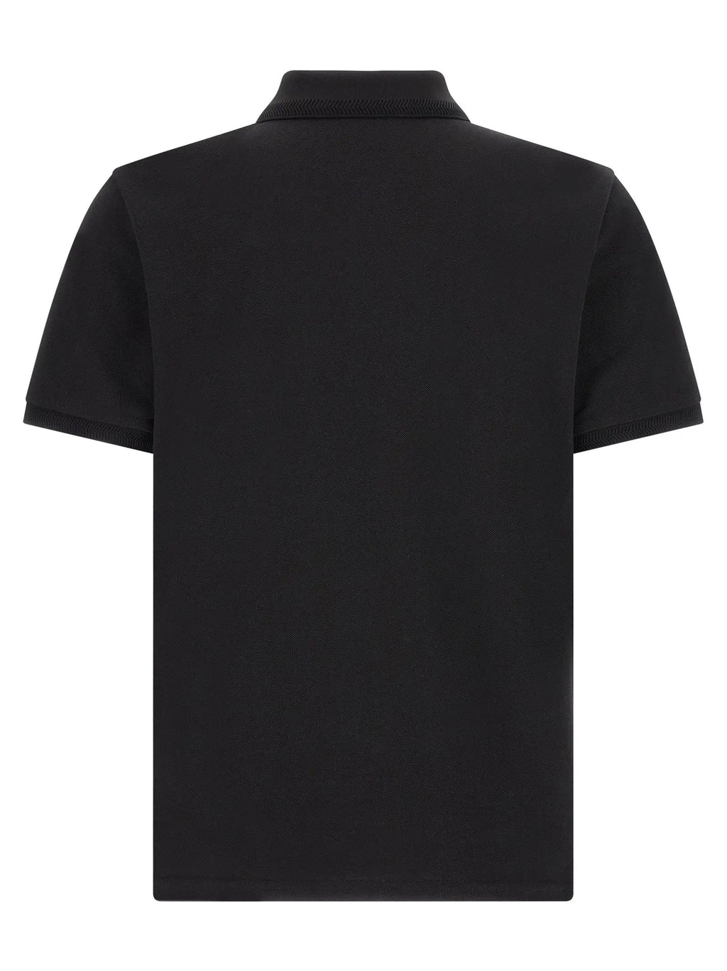Moncler Black Cotton Polo Shirt