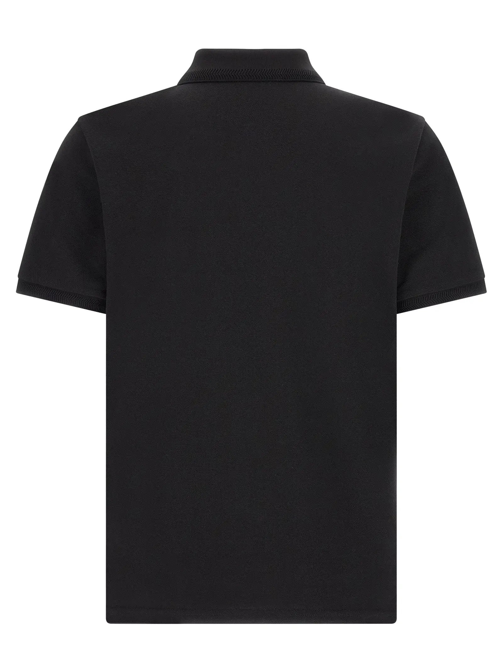 Moncler Black Cotton Polo Shirt