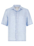 Brunello Cucinelli Blue Linen Blouse