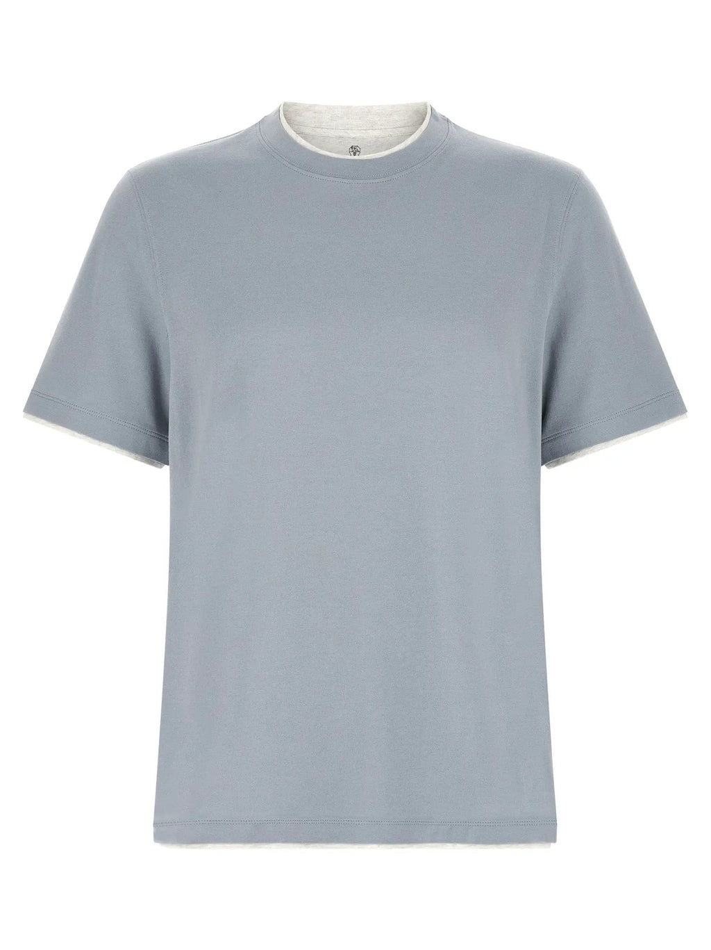 Brunello Cucinelli Blue Cotton T-Shirt