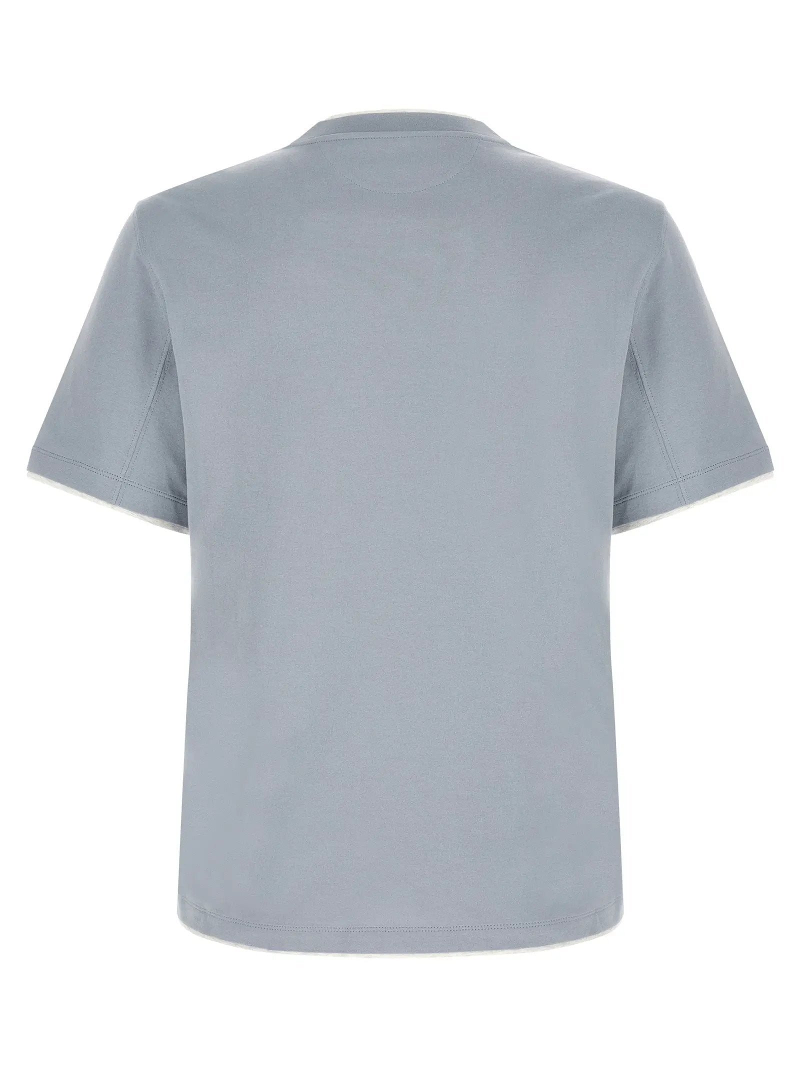 Brunello Cucinelli Blue Cotton T-Shirt