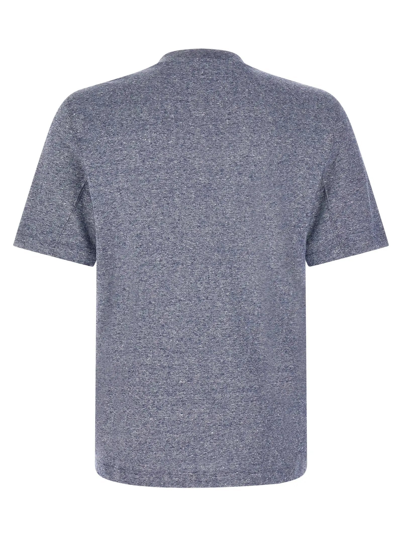 Brunello Cucinelli T-shirt en lin bleu