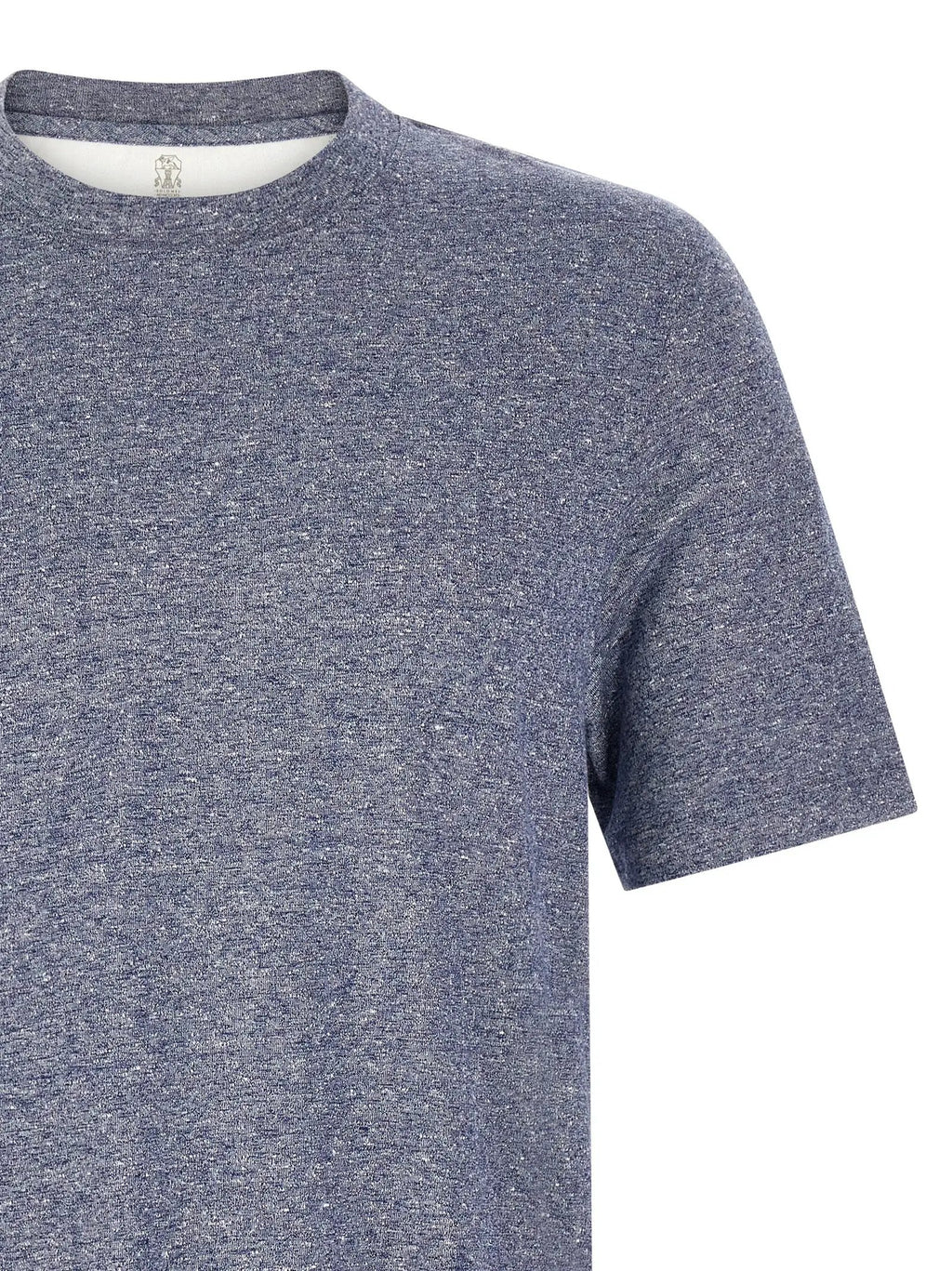 Brunello Cucinelli T-shirt en lin bleu