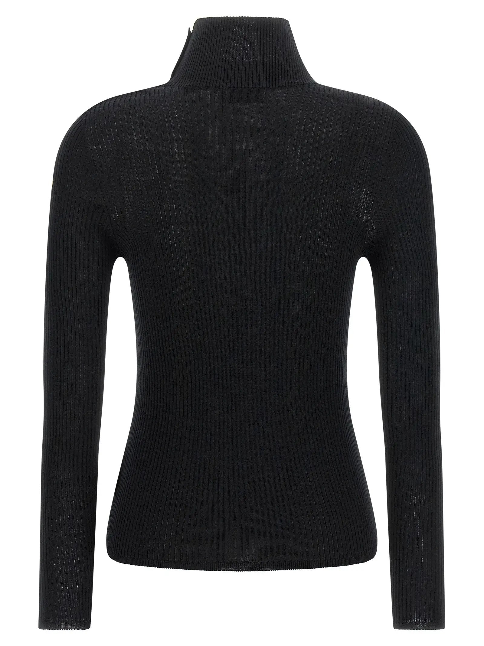 Moncler Black Virgin Wool Cardigan