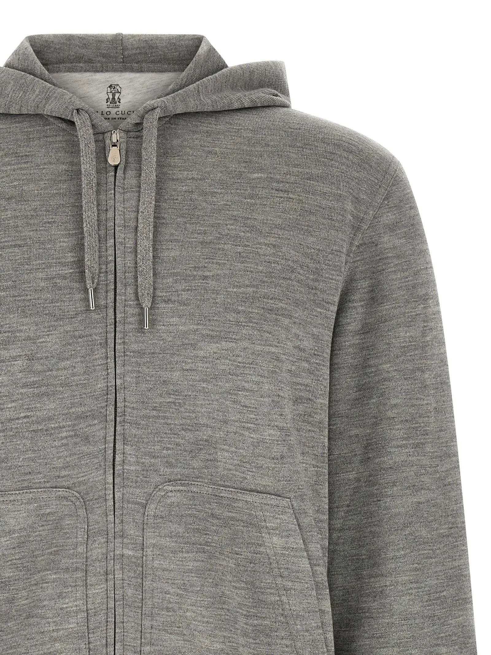 Brunello Cucinelli Gray Cashmere Sweatshirt