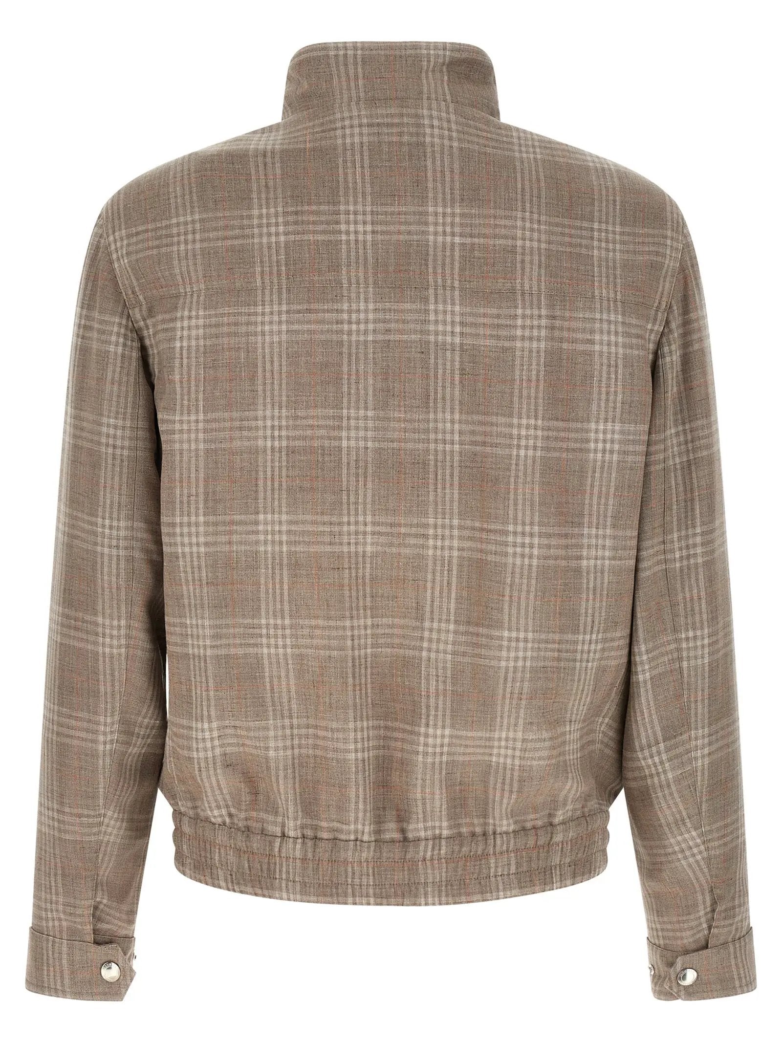 Brunello Cucinelli Brown Wool Full-Length Jacket