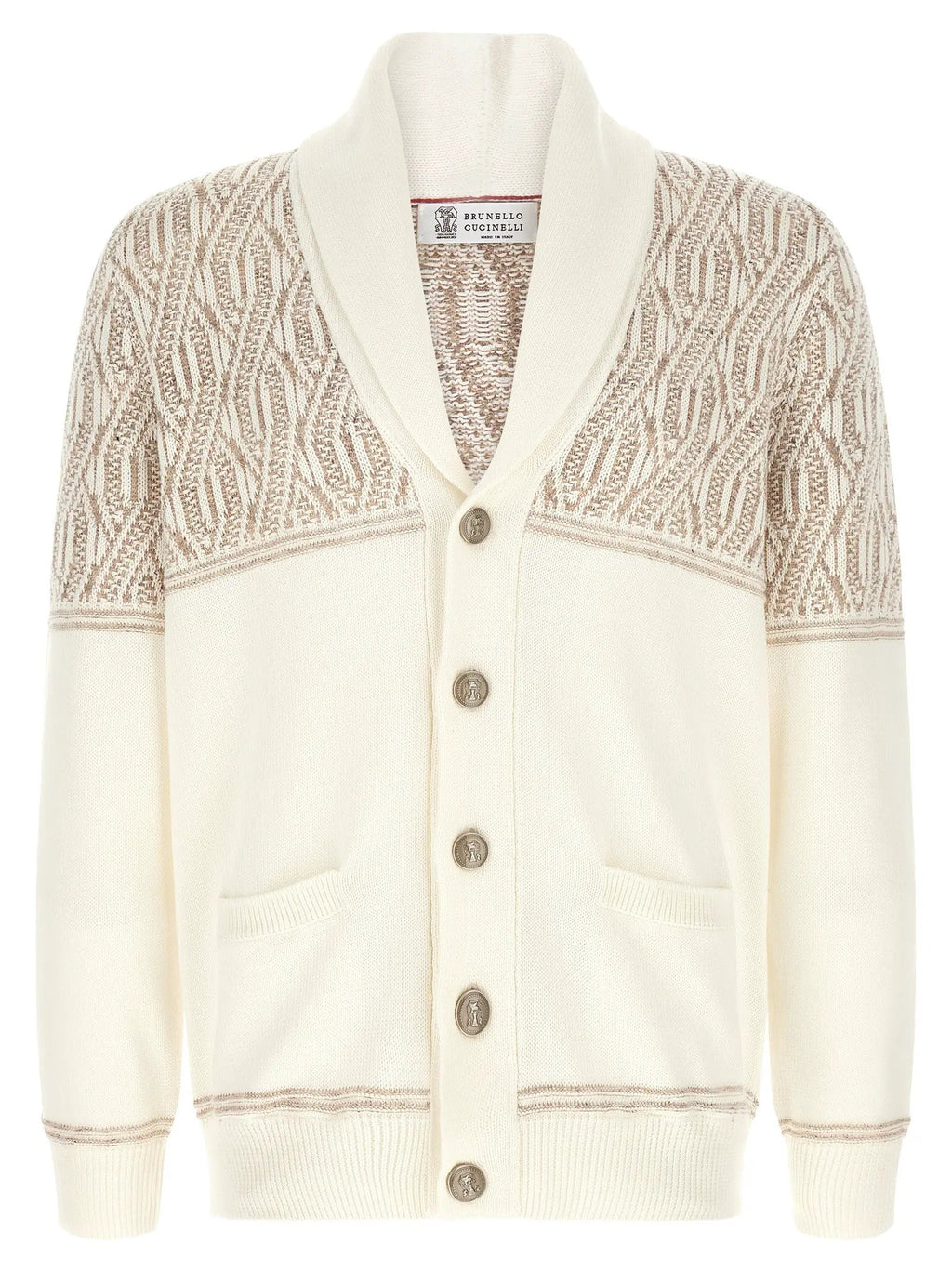 Brunello Cucinelli Beige Cotton Cardigan