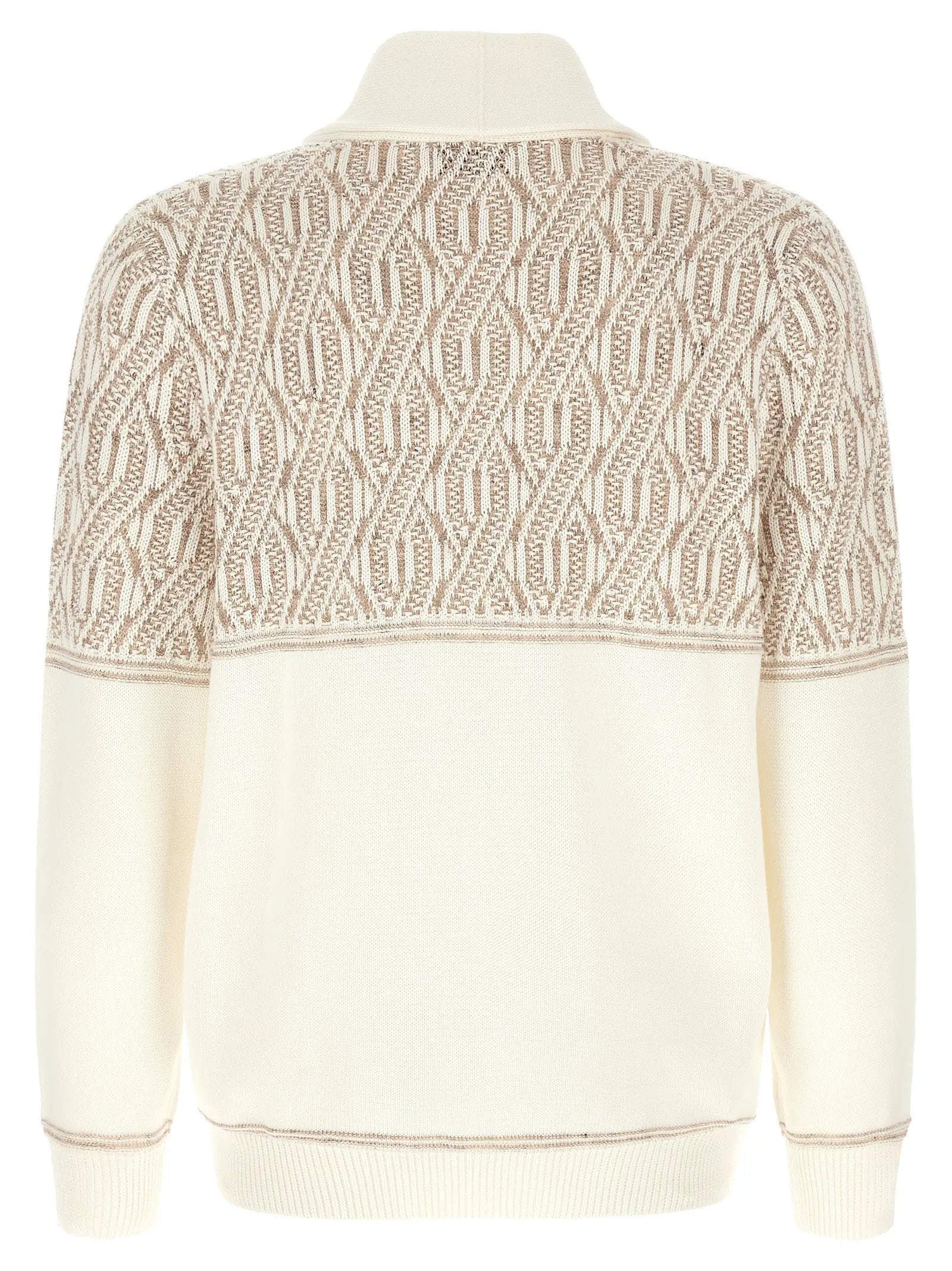Brunello Cucinelli Beige Cotton Cardigan