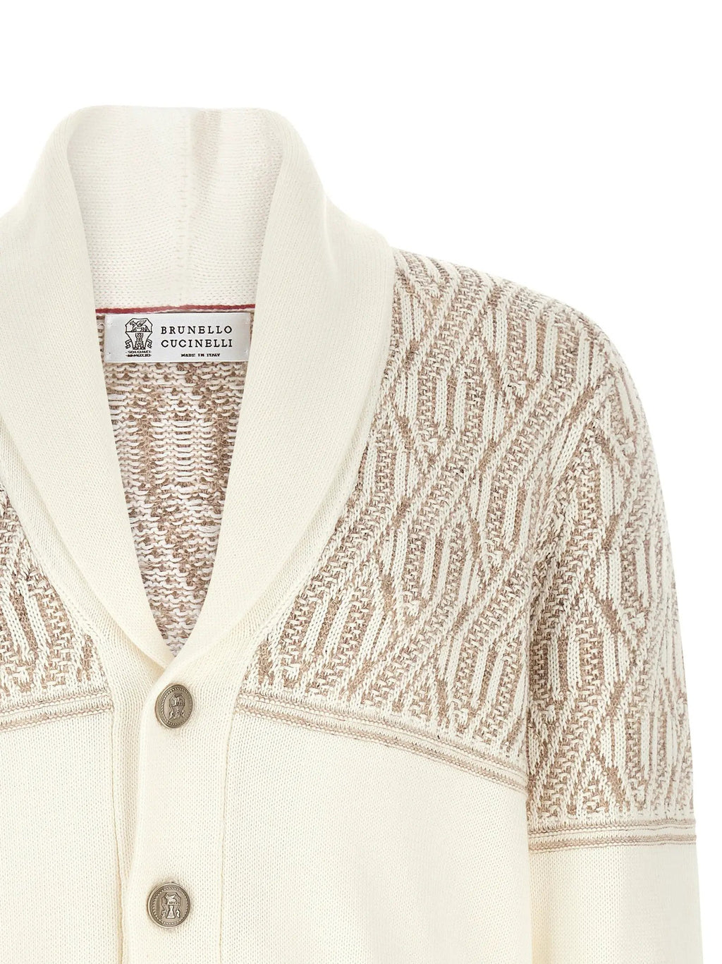 Brunello Cucinelli Beige Cotton Cardigan