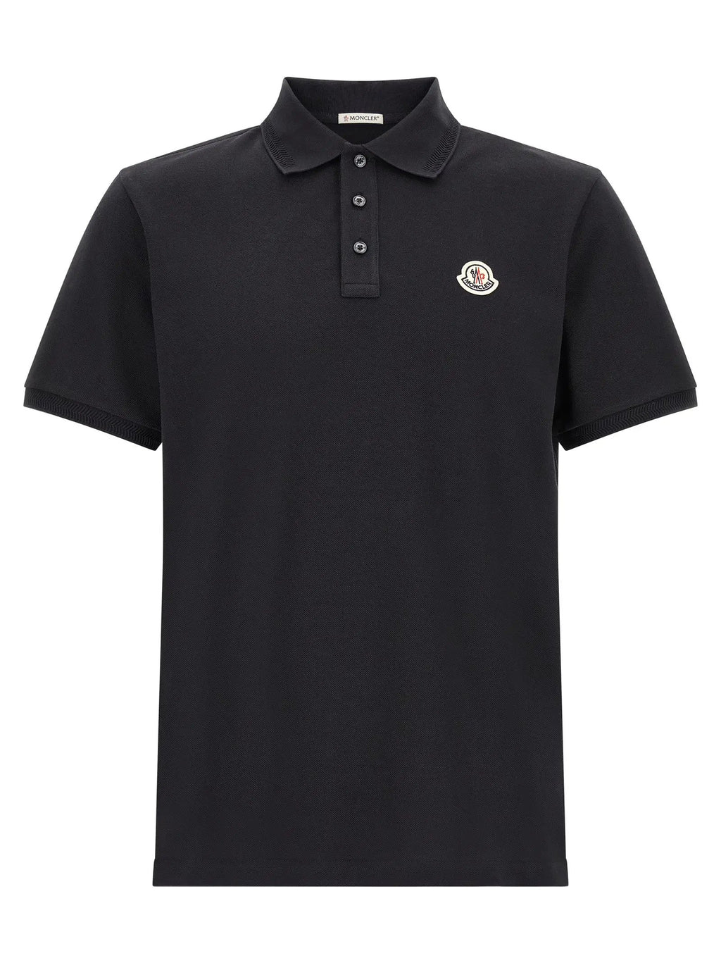 Moncler Blue Cotton Polo Shirt