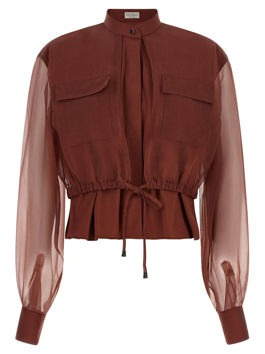Brunello Cucinelli Brown Cotton Blouse