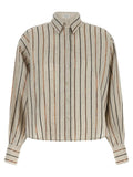 Brunello Cucinelli Beige Linen Blouse