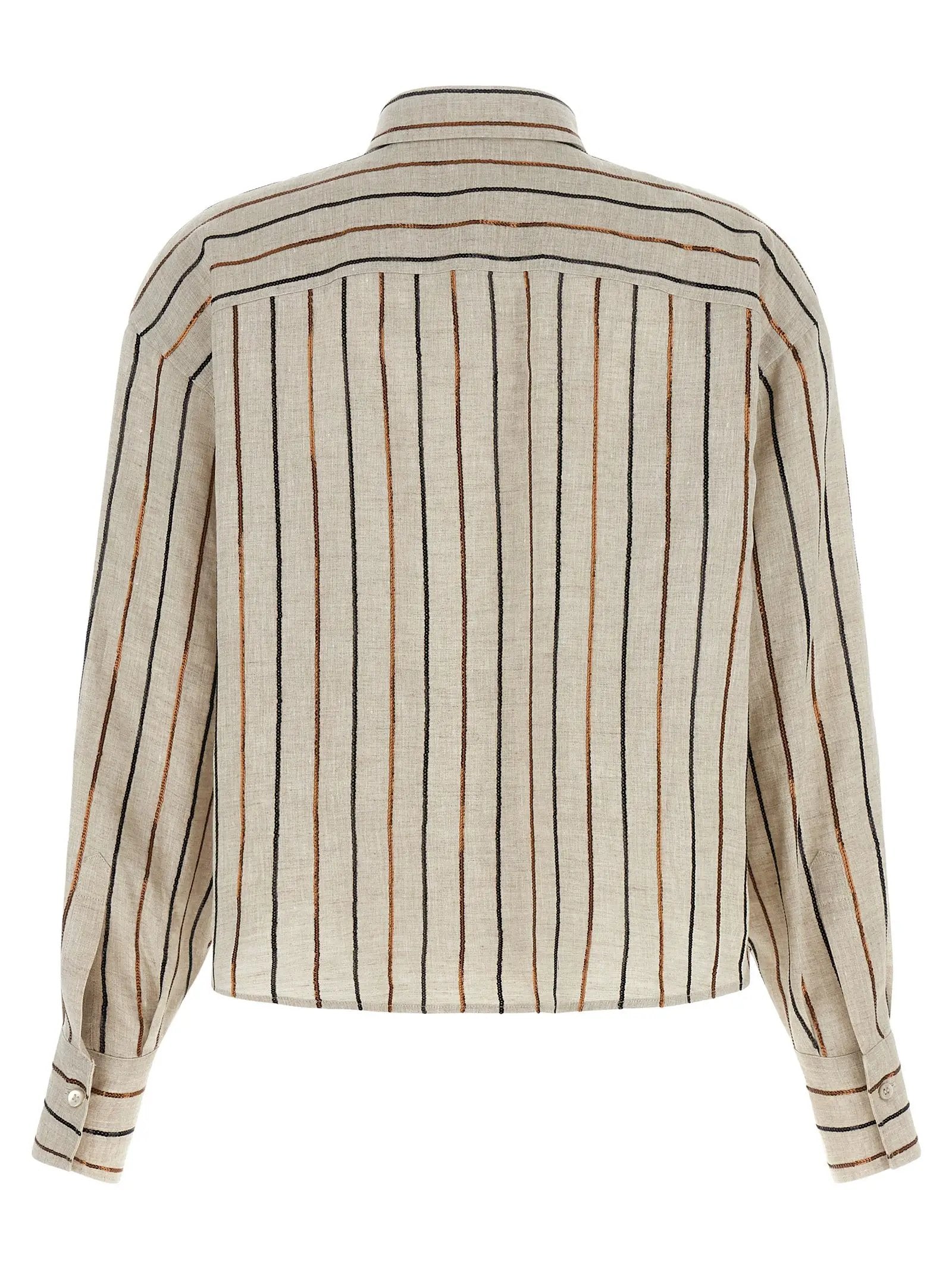 Brunello Cucinelli Beige Linen Blouse