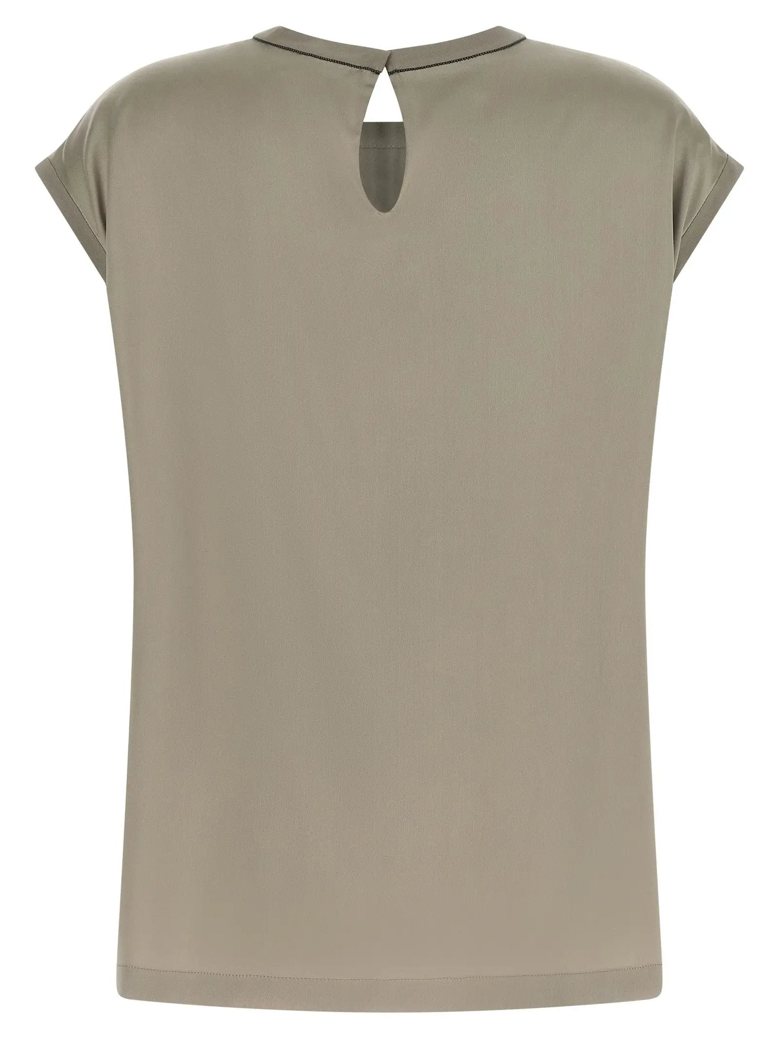 Brunello Cucinelli Bicolor Silk Blouse