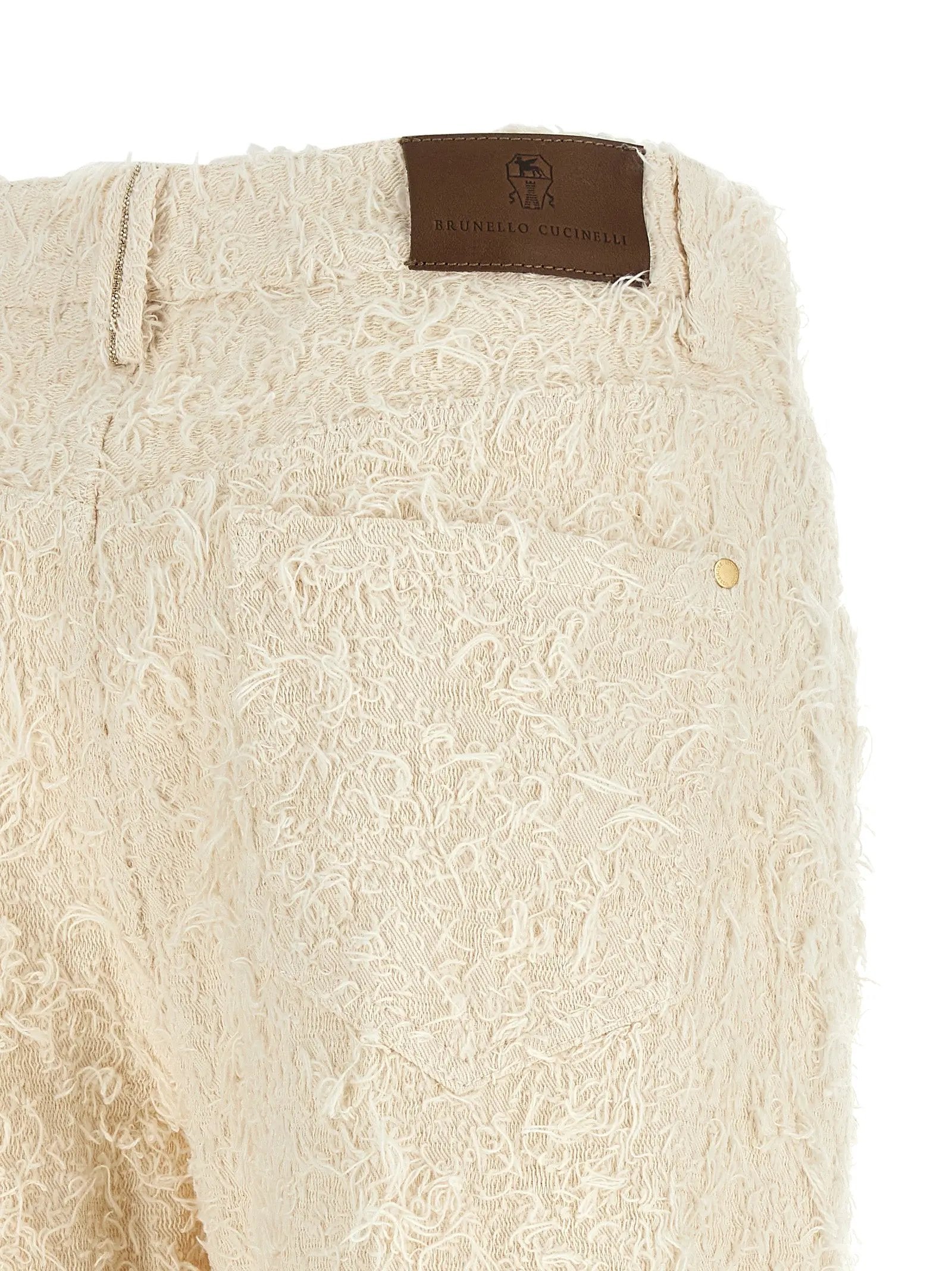 Brunello Cucinelli Beige Cotton Casual Pants
