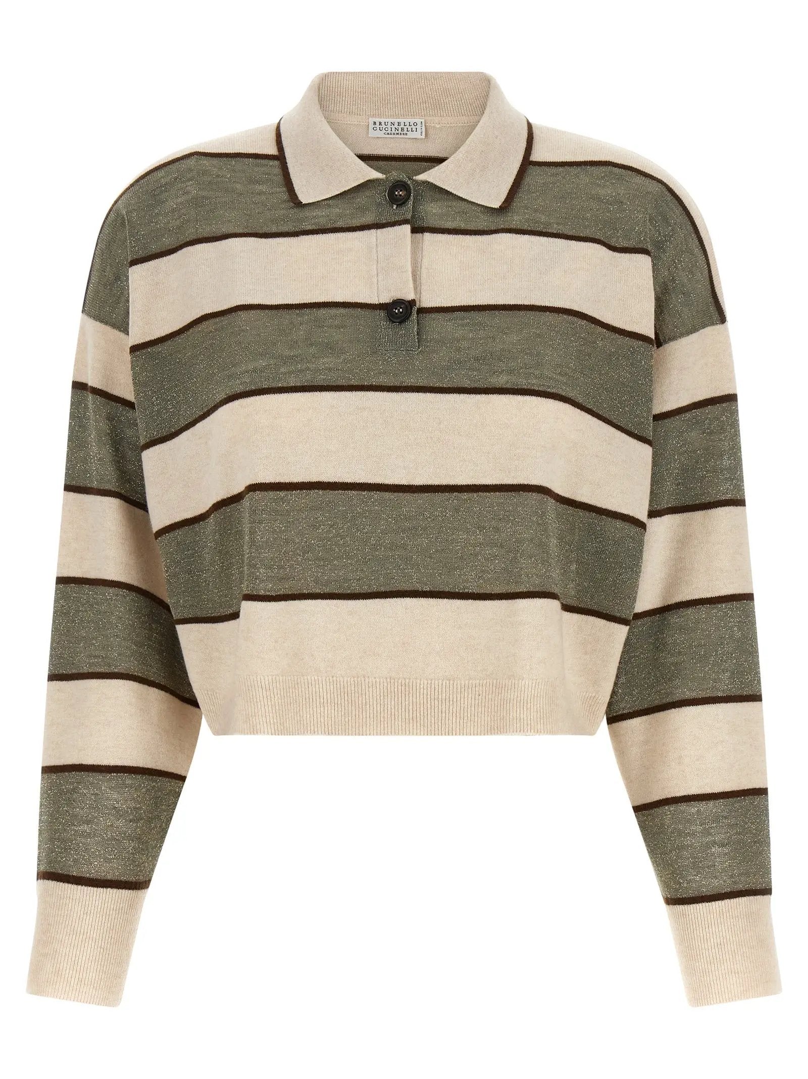 Brunello Cucinelli Multicolor Virgin Wool Polo Shirt