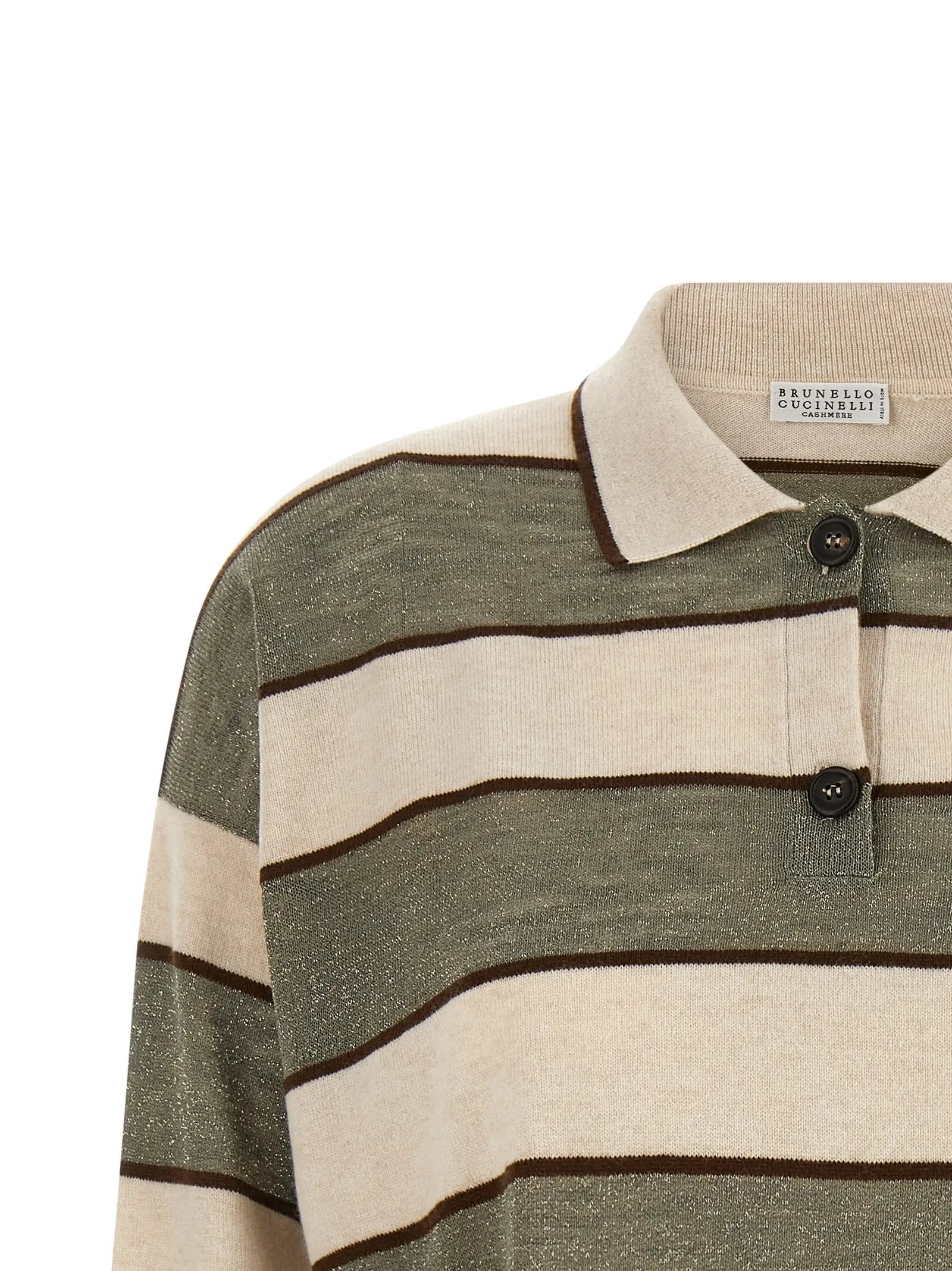 Brunello Cucinelli Multicolor Virgin Wool Polo Shirt