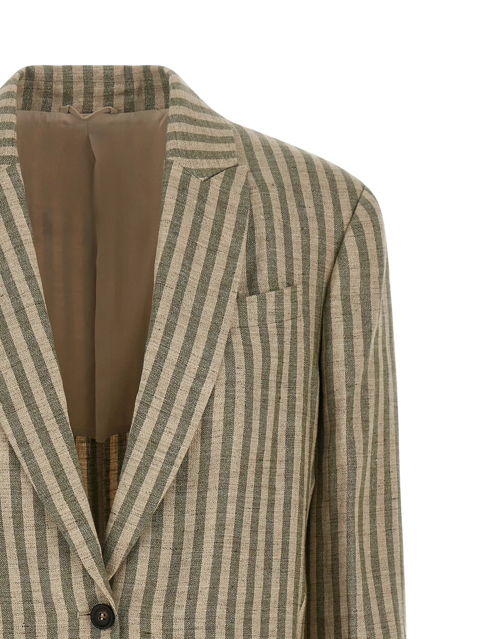 Brunello Cucinelli Bicolor Linen Blazer