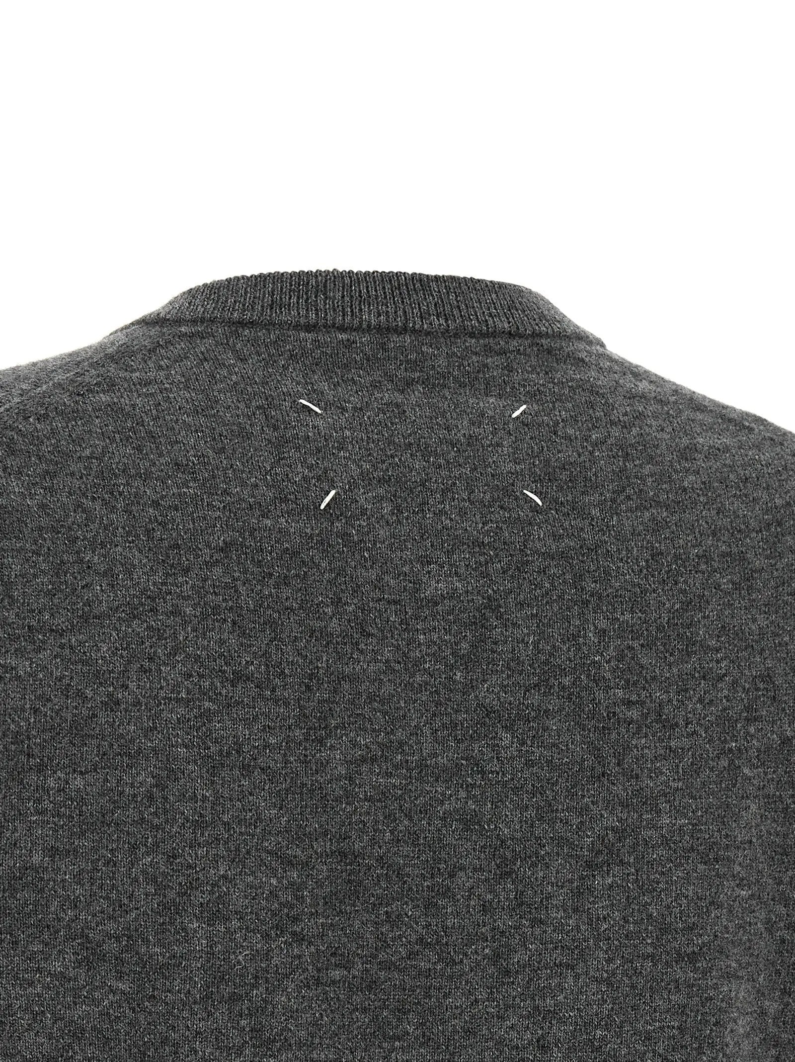 Maison Margiela Gray Virgin Wool Cardigan