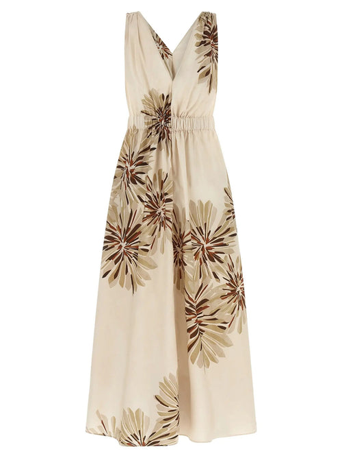 Robe mi-longue Brunello Cucinelli en coton beige