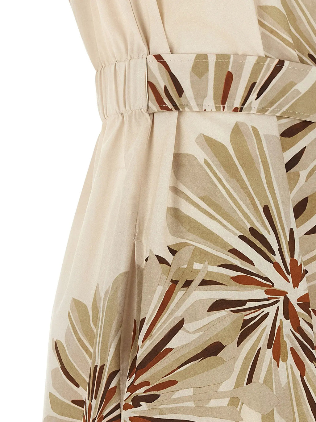 Brunello Cucinelli Beige Cotton Midi Dress