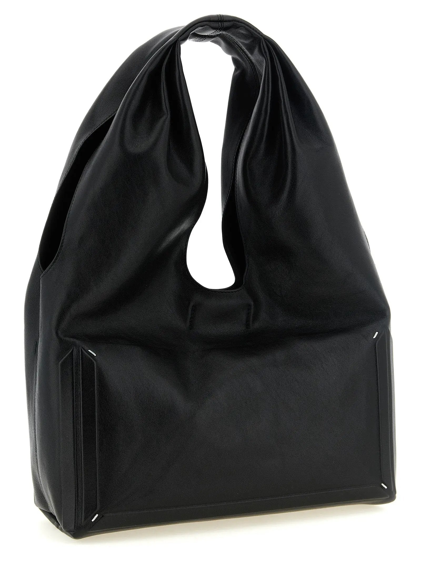 Maison Margiela Black Lamb Leather Shoulder Bag