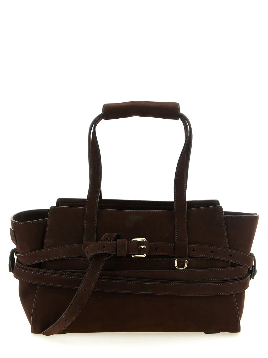 Moschino Brown Calfskin Handbag
